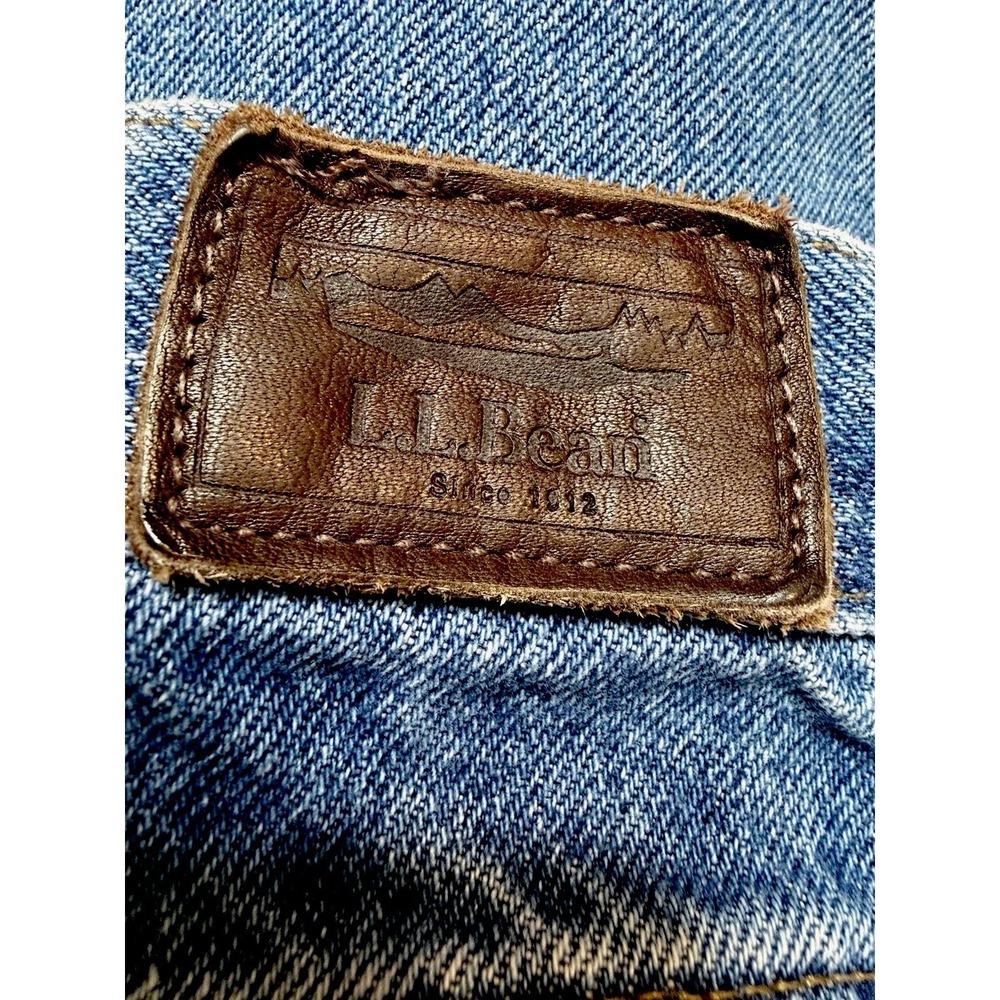 L.L. Bean Natural Fit Jeans 44x29 Men's Blue Denim Classic Straight Leg‎ Cotton - Picture 5 of 6